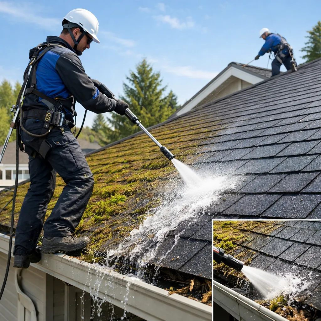 Nettoyage avant de toits